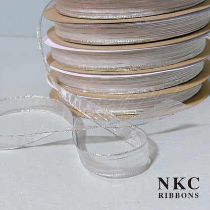5/8 Organza with metallic line