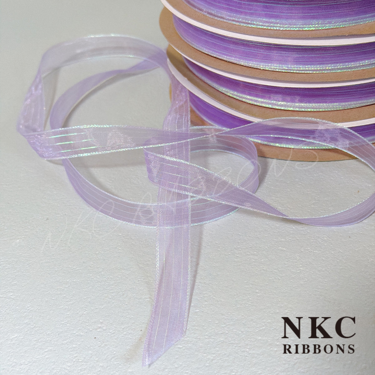 【5/8 Organza Corsage Ribbon】French Lavender Iridescent