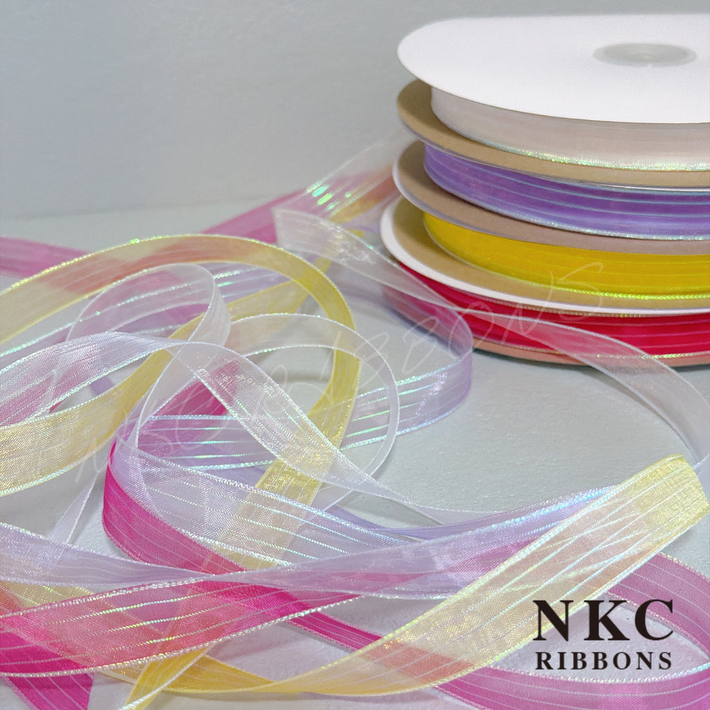 【5/8 Organza Corsage Ribbon】Maize Iridescent