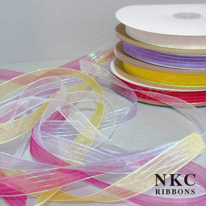 5/8 Organza with metallic line