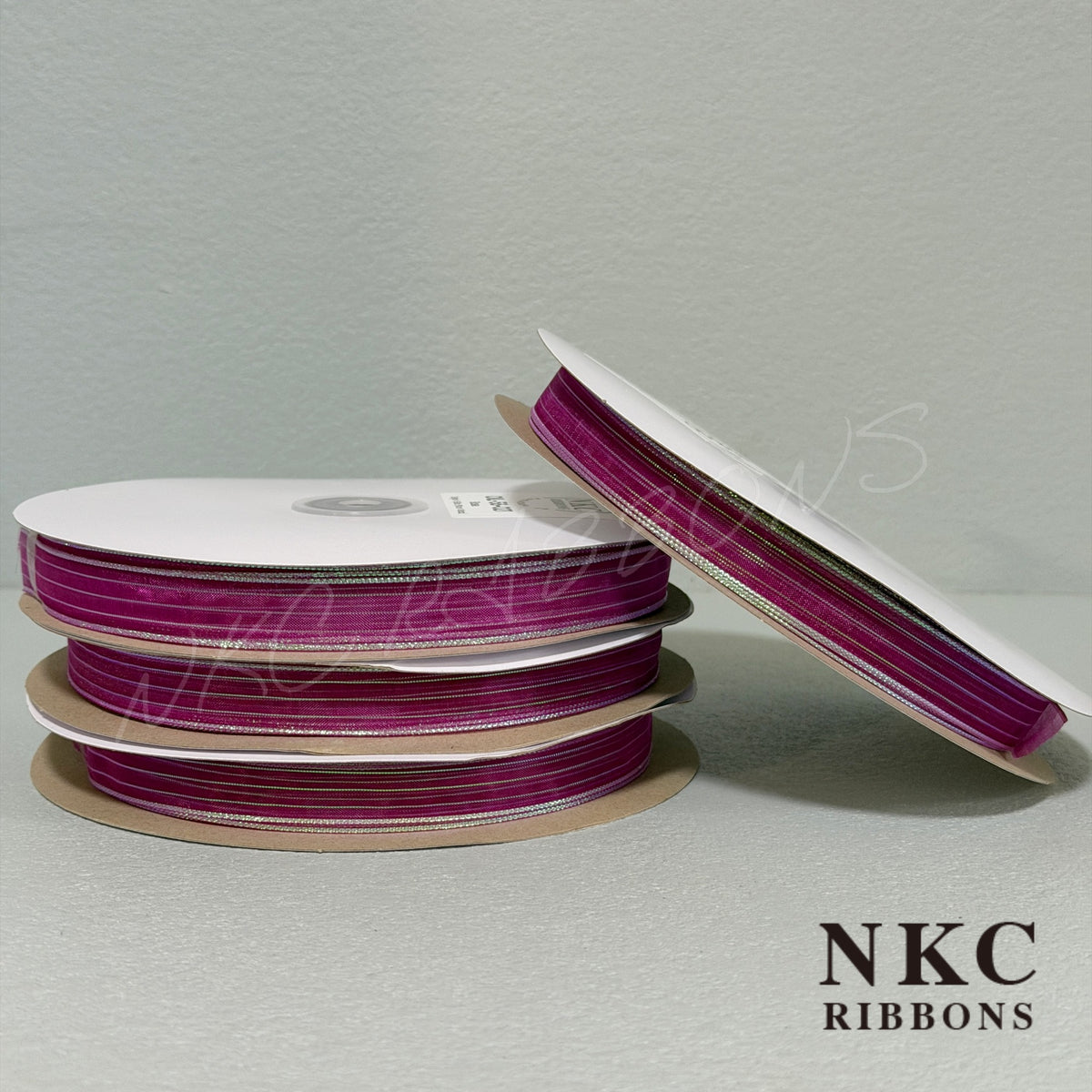 【5/8 Organza Corsage Ribbon】Rose Iridescent