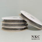 【5/8 Organza Corsage Ribbon】Pewter Silver Line