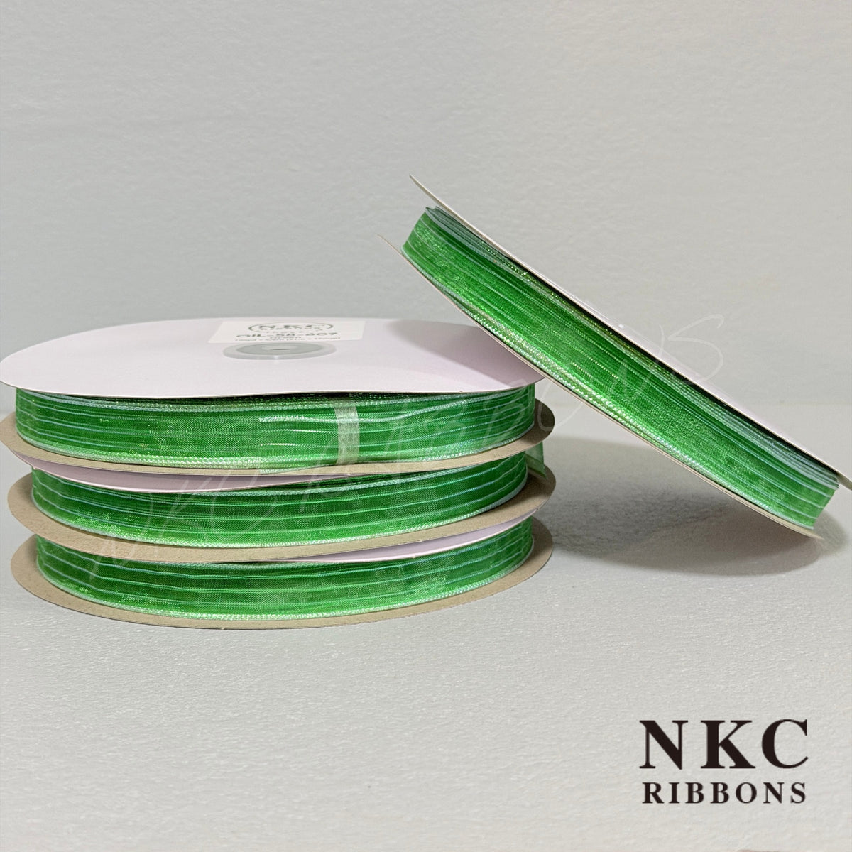 【5/8 Organza Corsage Ribbon】Green Iridescent