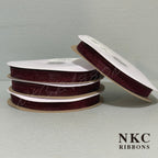 【5/8 Organza Corsage Ribbon】Burgundy Metallic Edge