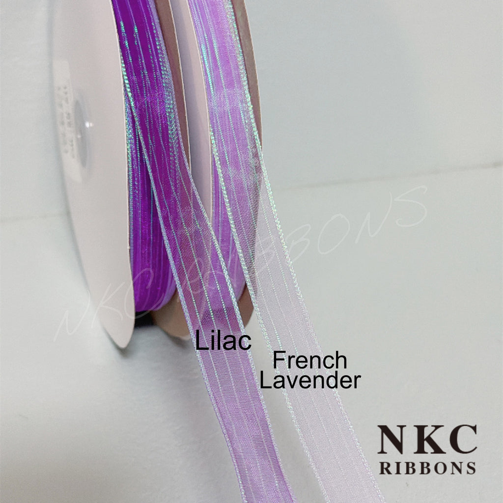 【5/8 Organza Corsage Ribbon】Lilac Iridescent