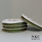 【5/8 Organza Corsage Ribbon】Moss Iridescent