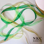 【5/8 Organza Corsage Ribbon】Lime Iridescent